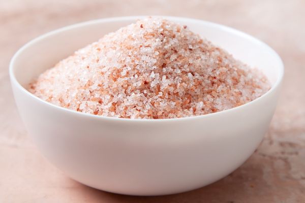 salt in a white bowl