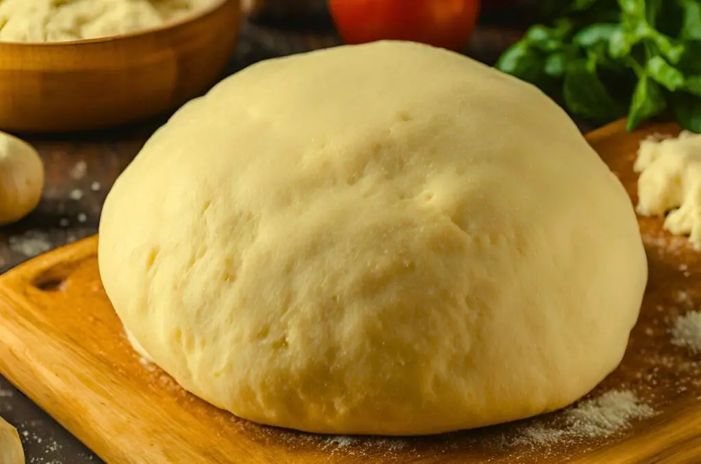 ball of einkorn pizza dough