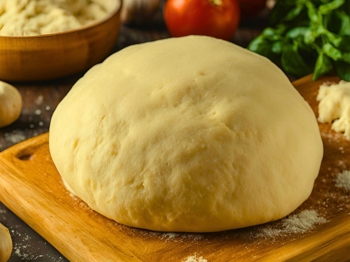 dough ball from einkorn pizza dough recipe