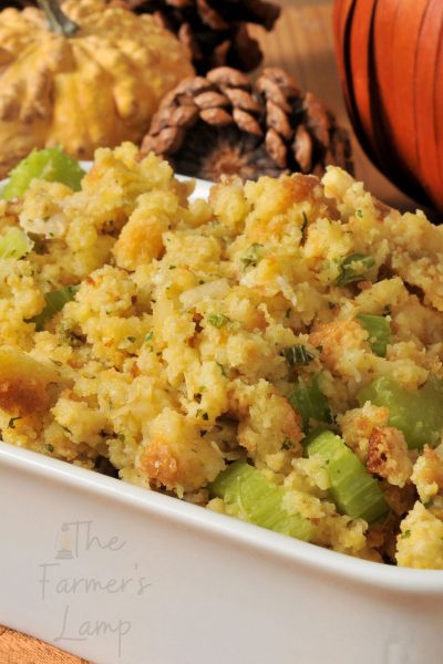 Old Fashioned Southern Cornbread Dressing Recipe • The Farmers Lamp 8742