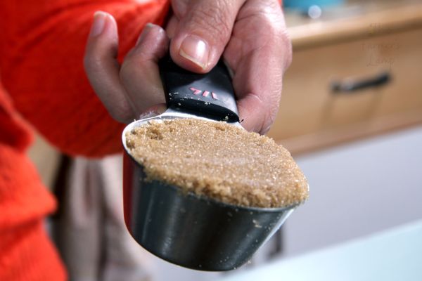 brown sugar packed in cup