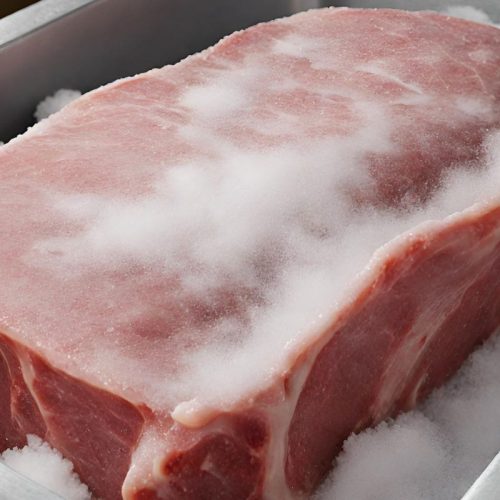 using salt to preserve meat in a stainless steel pan