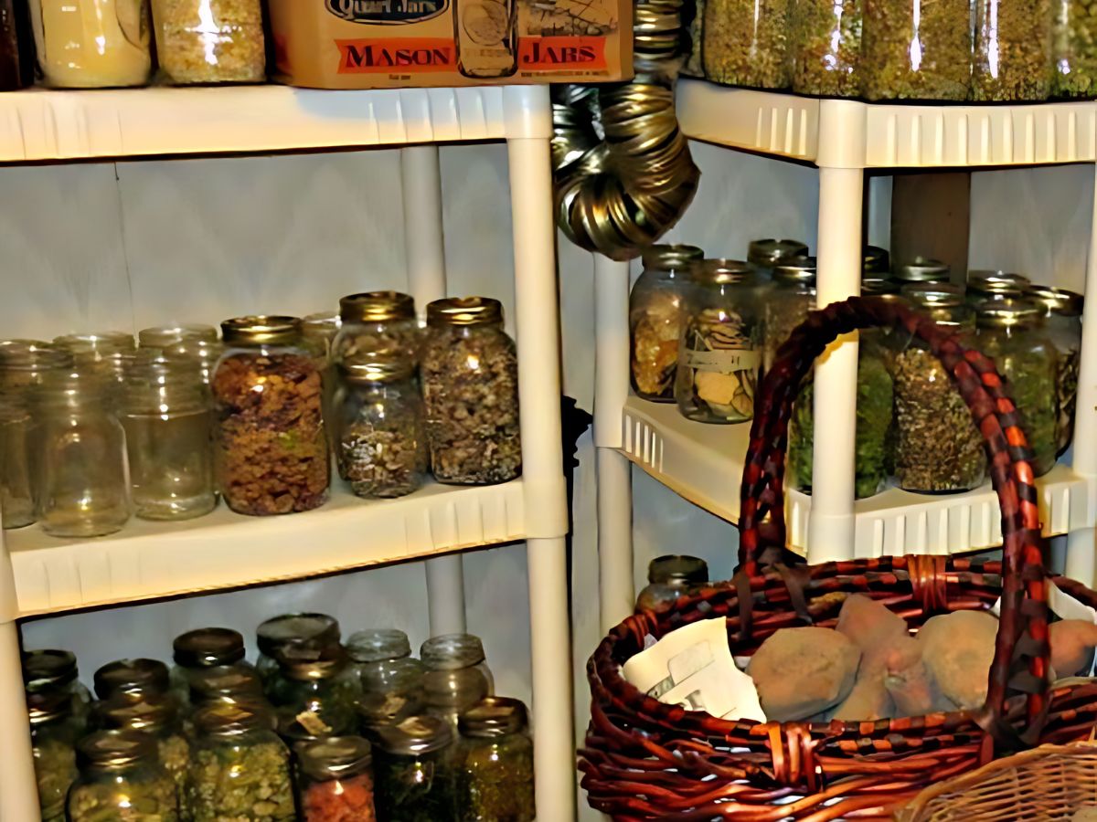 my shelves of dehydrated food