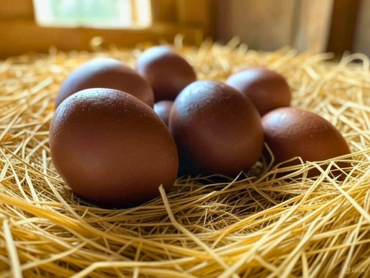 black copper maran eggs which are the darkest brown of all the eggs