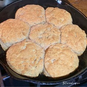 Spelt FLour Biscuits sm4 spelt flour biscuits in a cast iron skillet