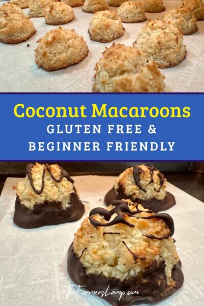 Gluten Free Coconut Macaroon Recipe pin Gluten Free Coconut Macaroon Recipe pin