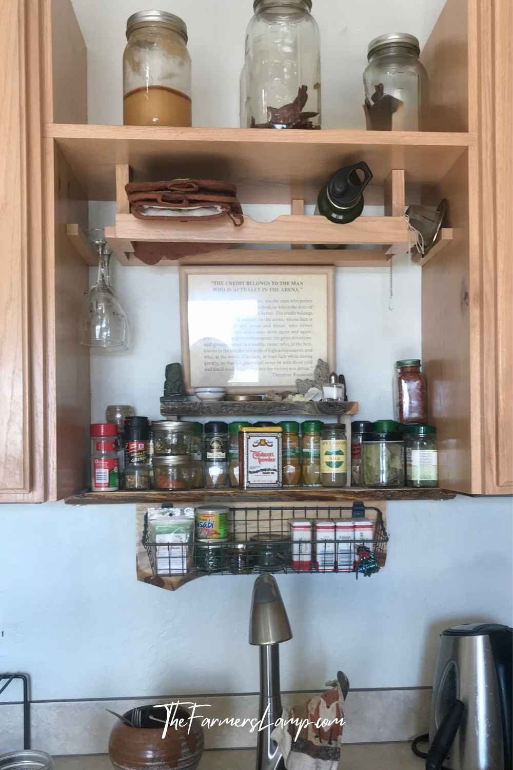Urban Homesteading - Storage over a sink